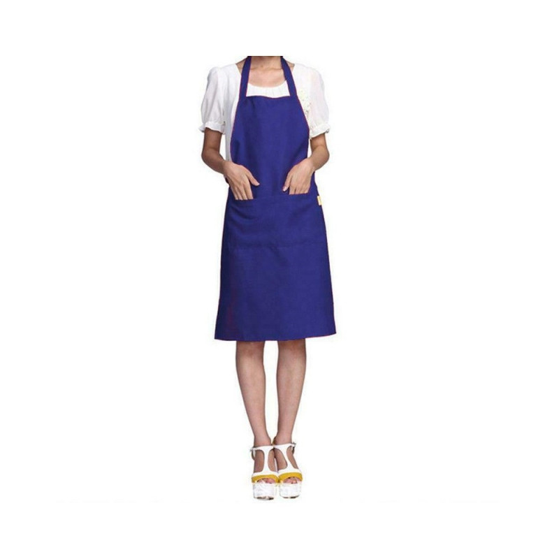 Home Kitchen Simple Stylish Clean Color Apron - Blue