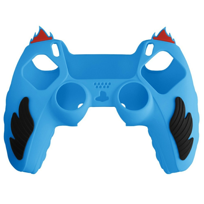 Playstation 5 / PS5 silikoninen suojakuori, liukastumista estävä liekkimuotoilu - sininen