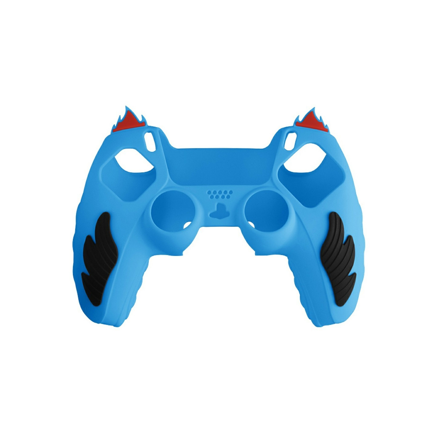 Playstation 5 / PS5 Silikone Skin Cover Case Anti-Slip Protection Flame Design - Blå