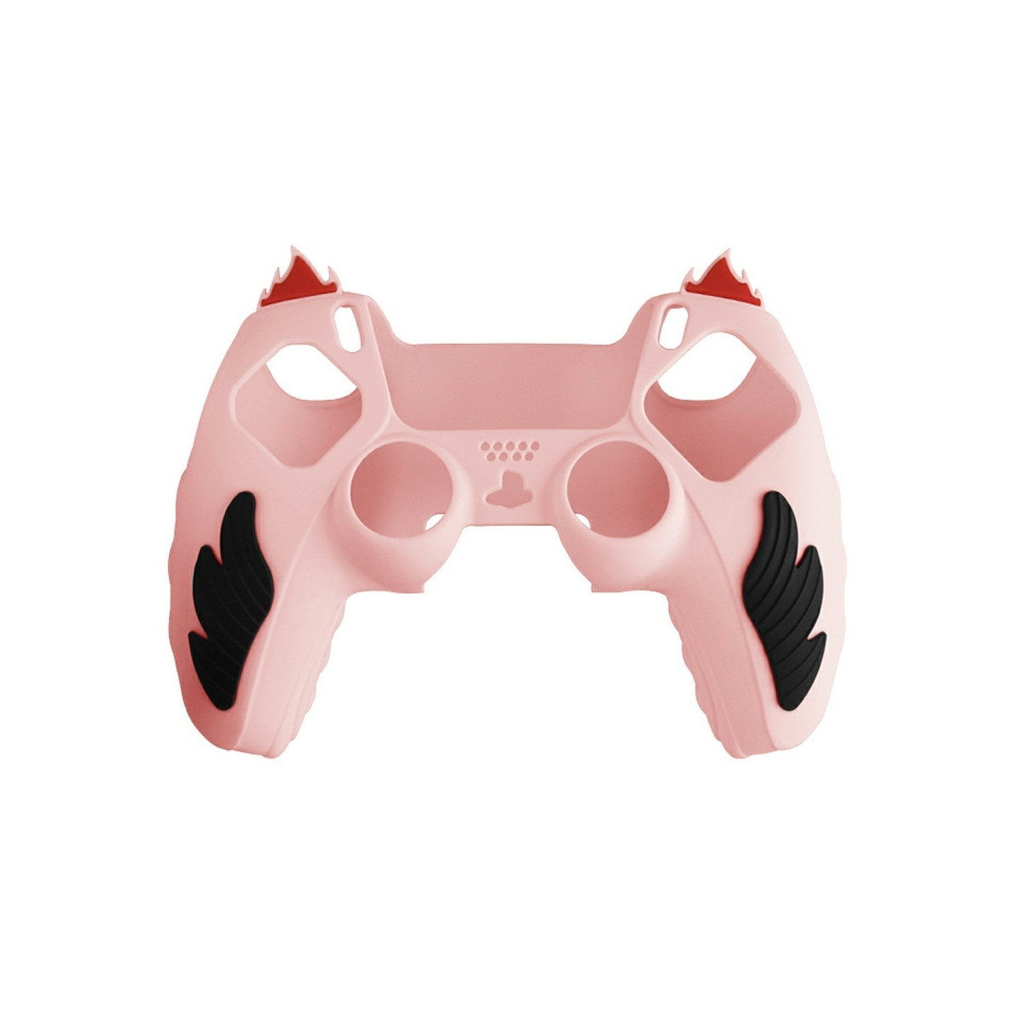 Playstation 5 / PS5 Silikone Skin Cover Case Anti-Slip Protection Flame Design - Lyserød