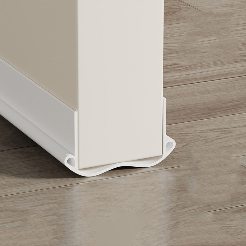Ljudisolering Dörrtätningsremsa PVC Dörrspår Gap Filler med självhäftande tejp