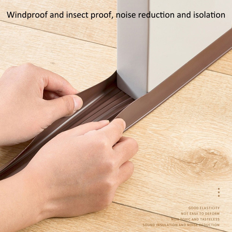 Sound insulation Door sealing strip PVC Door track Gap Filler with self-adhesive tape