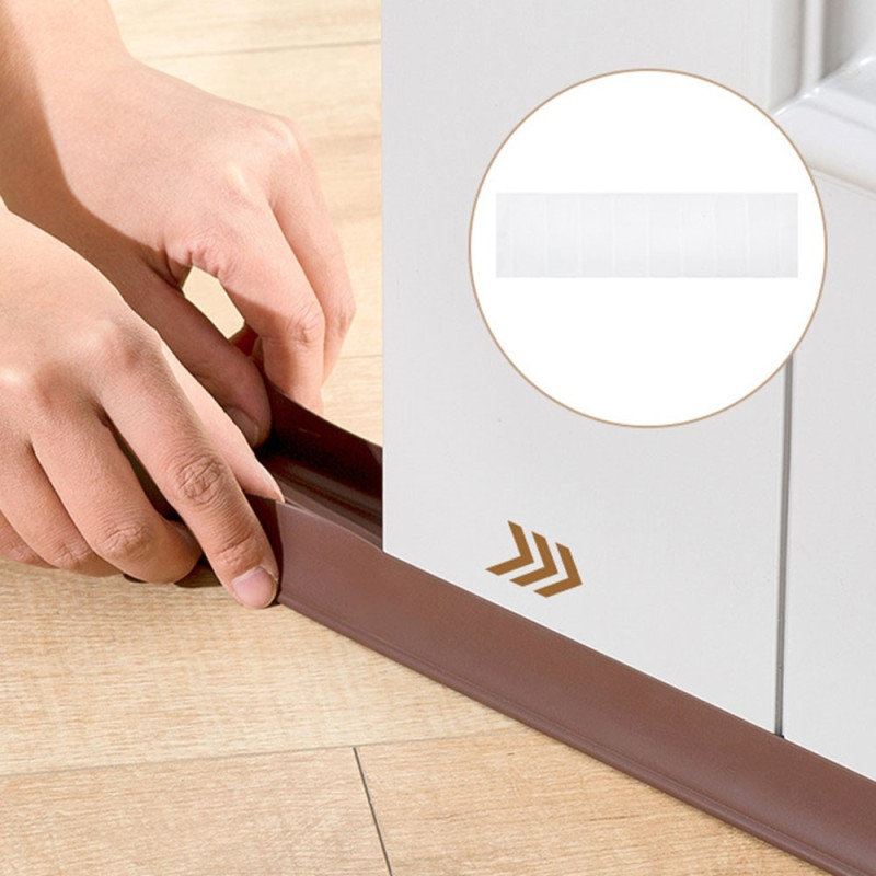 Sound insulation Door sealing strip PVC Door track Gap Filler with self-adhesive tape