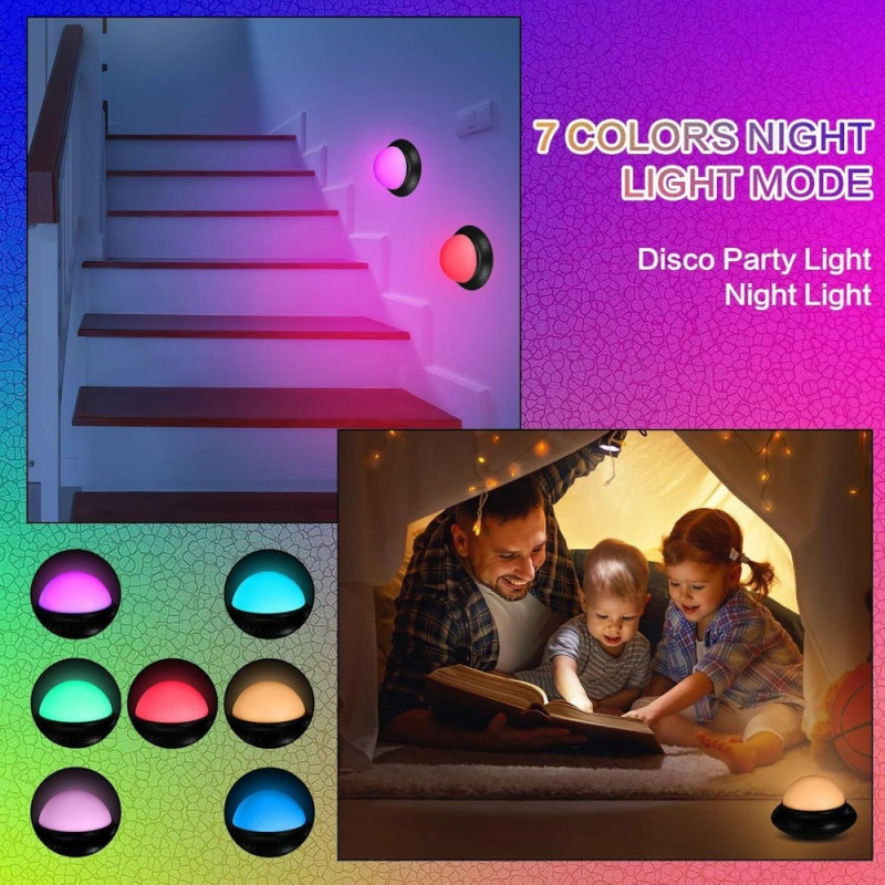 Disco Ball Light -lavavalaistus RGB Pyörivä tunnelmallinen juhlalamppu