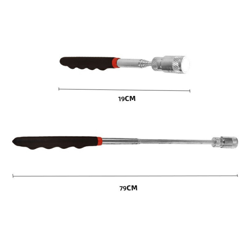 LED Magnetic Iron Pickup Tool Telescopic Extension Bar with Light