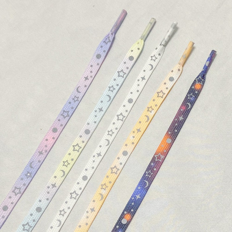 140 cm reflective shoelaces for sneakers Canvas shoes Basketball shoes etc - Purple Pink Heart