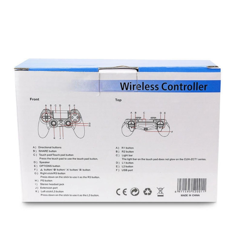 Wireless PS4 Game Controller with Speaker and Stereo Headset Jack