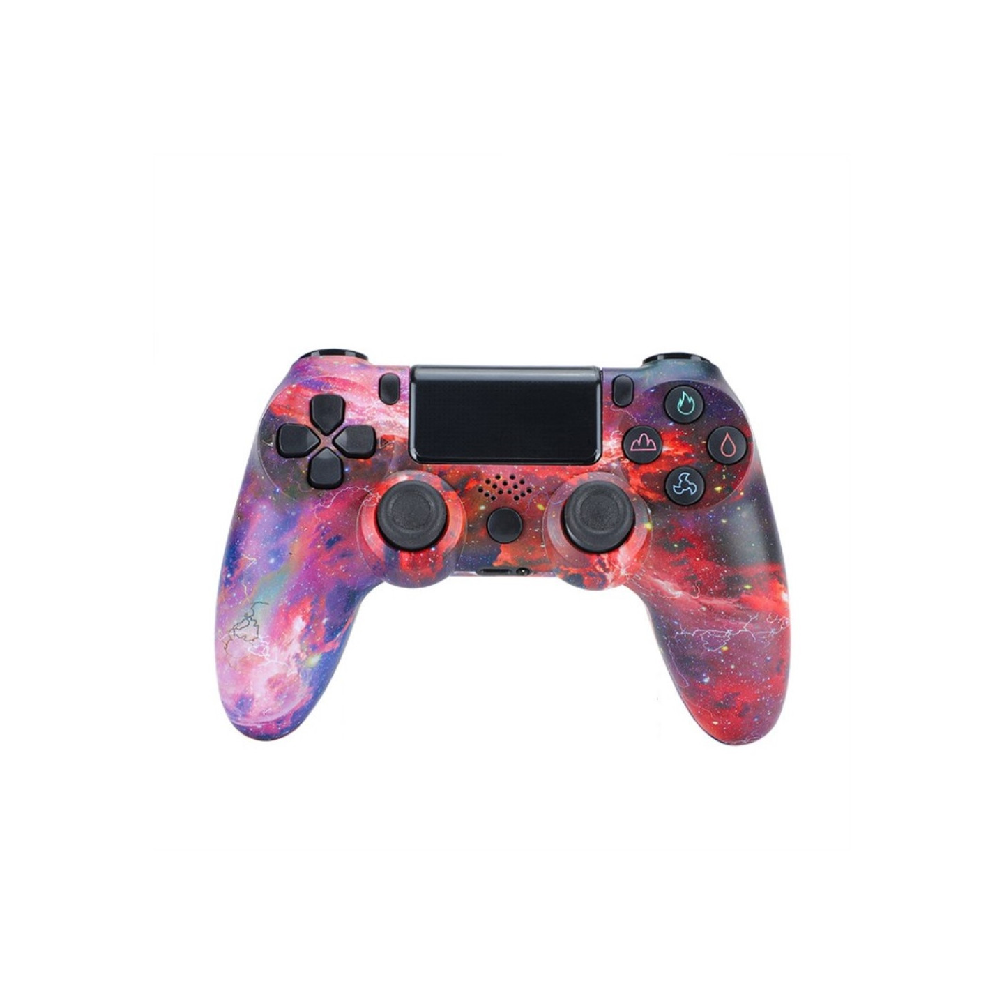 Wireless PS4 Game Controller with Speaker and Stereo Headset Jack - Red sky