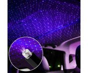 USB Lampa bil sovrum tak Projektor Star Light - Blå/Lila Ljus
