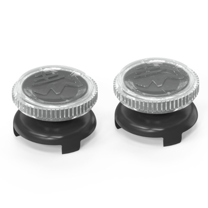 2 stk Tommelgrep Fingergrep kompatibel med Xbox 360 Series X Series S Switch Pro Joystick - Gjennomsiktig svart