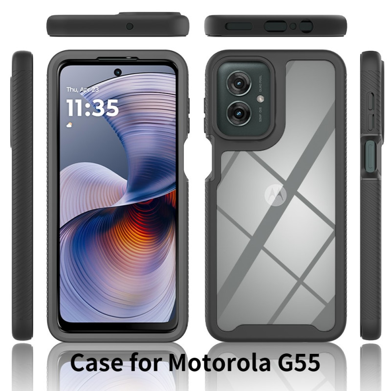 Til Motorola Moto G55 Case PC+TPU Støddæmpende Mobiltelefon Bagside
