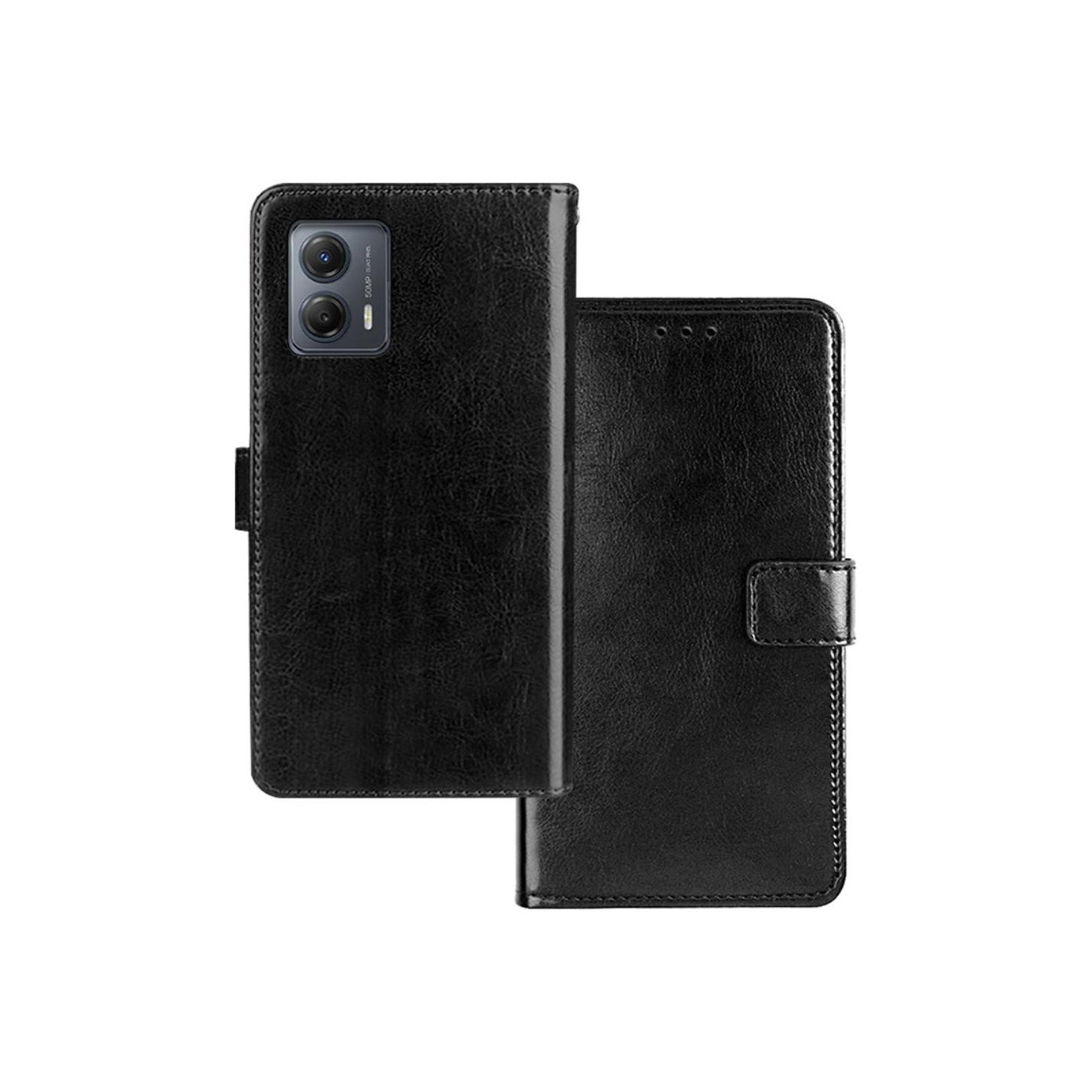 IDEWEI Wallet Case for Motorola Moto G53 5G - Black