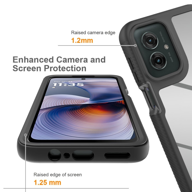 For Motorola Moto G55 Deksel i PC+TPU med Støtdemping