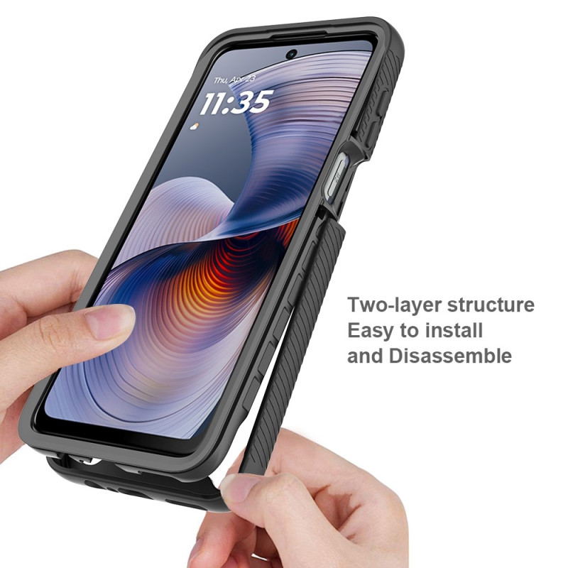 För Motorola Moto G55 skal i PC+TPU med stötdämpande mobilskal