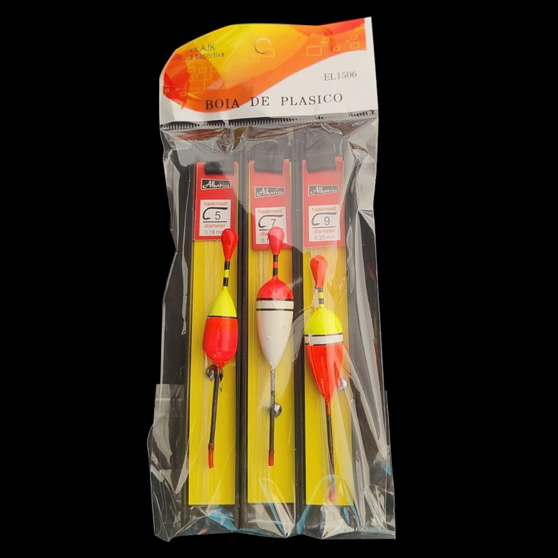 3-pak blyagn Flydebøje fiskegrej Fishing Fish Float Drift Set 6m line - Type 2