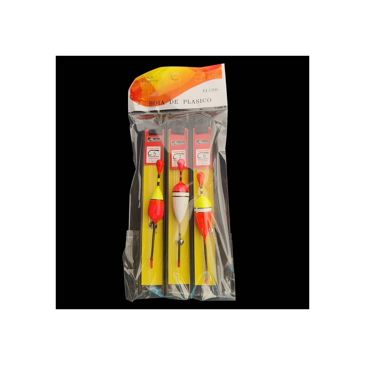 3-paks blyagn Flytebøye fiskeutstyr Fishing Fish Float Drift Set 6m line - Type 2