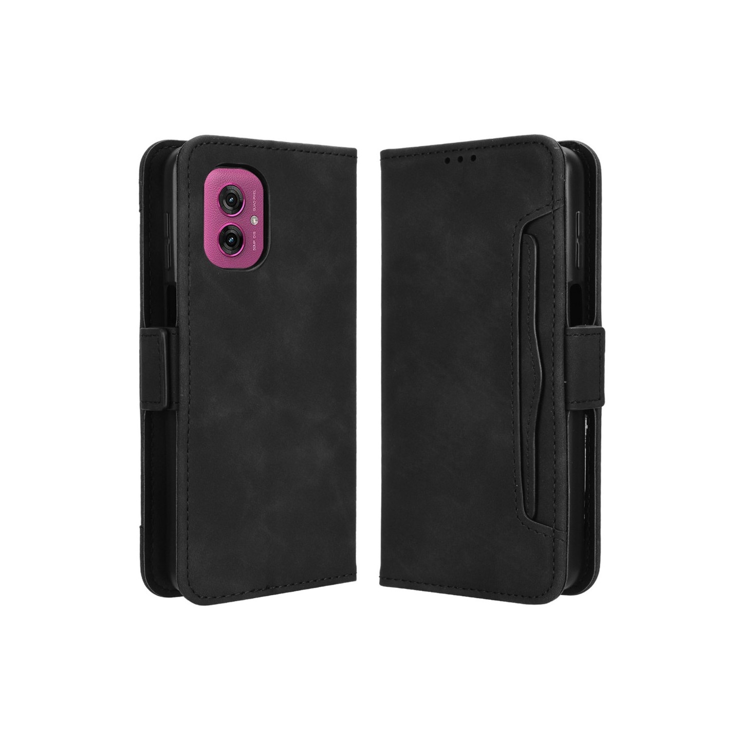 Motorola Moto G55 5G useita korttipaikkoja puhelimen lompakkokotelo - musta