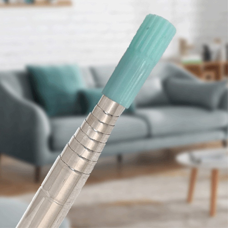 2,5 m teleskopisk fjærstøv Støvklut Rengjøring - Teleskopstang + støvklut