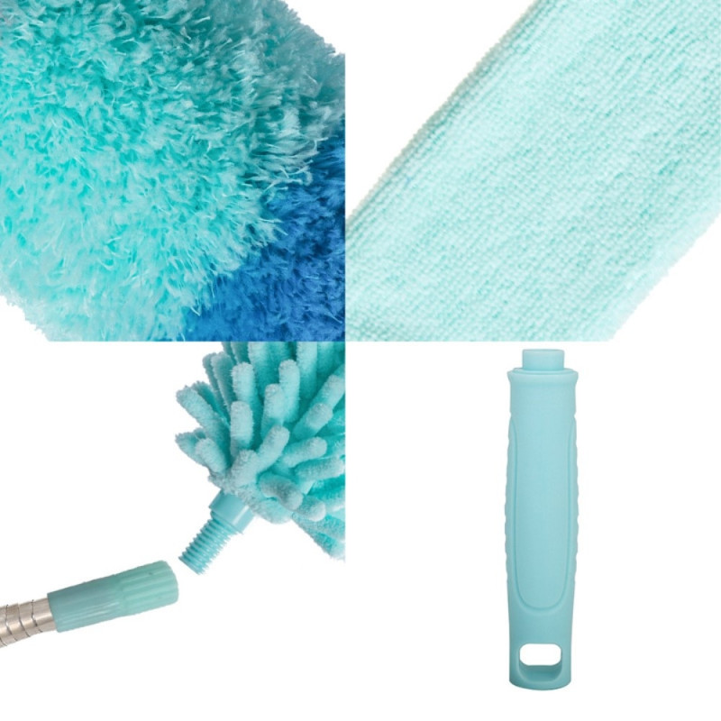 2.5 m telescopic spring duster Dust cloth Cleaning - Telescopic pole + dust cloth