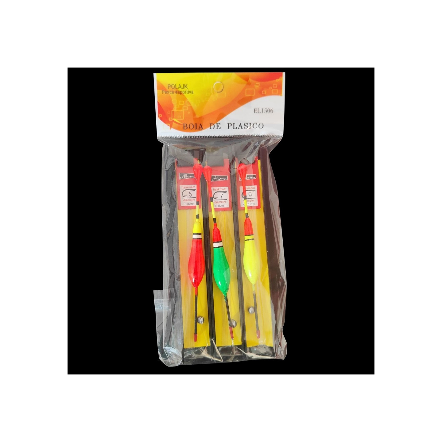 3-pak blyagn Flydebøje fiskegrej Fishing Fish Float Drift Set 6m line - Type 3