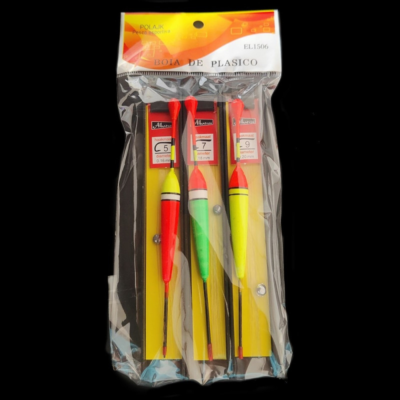 3-pack lead bait Float buoy fishing gear Fishing Fish Float Drift Set 6m line - Type 1