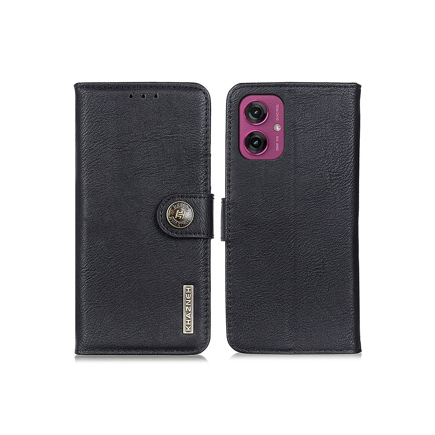 KHAZNEH Motorola Moto G55 Lommebok-deksel - Svart
