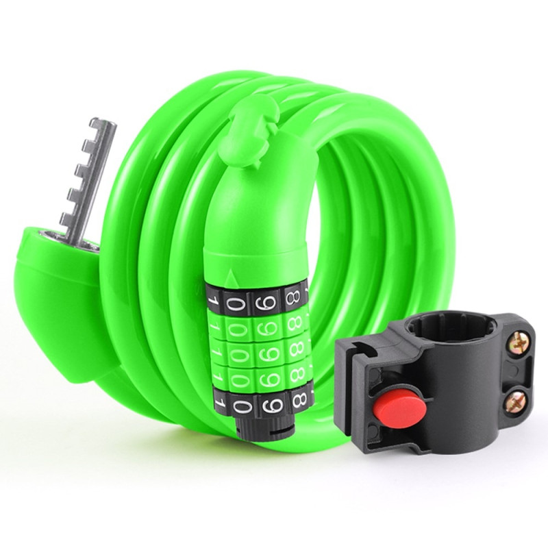 Sykkellås Lås Kabel 5-sifret kombinasjonsfeste