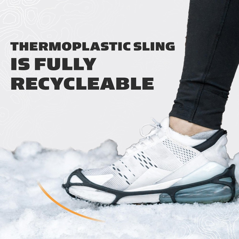 1,2 mm stålspolar Broddar Walk-dragklossar för isfiske/jakt/snöskottning - L