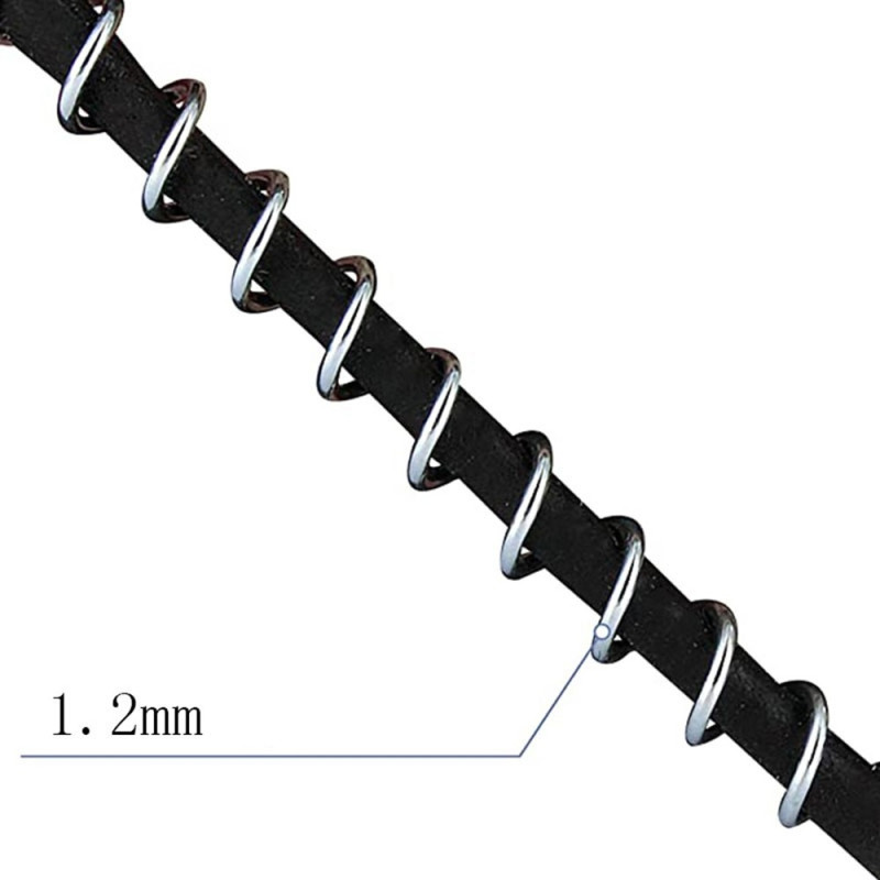 1,2 mm stålspolar Broddar Walk-dragklossar för isfiske/jakt/snöskottning - L