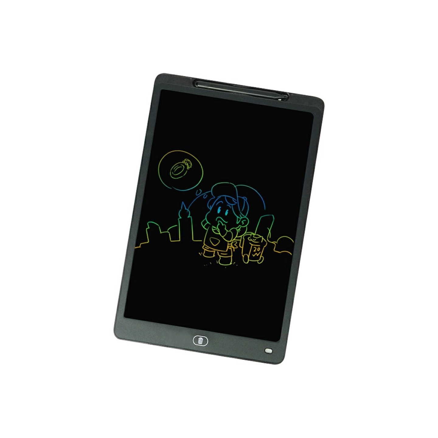 16-tommer farverig LCD Write Draw Flat Doodle Board Slet notesblok