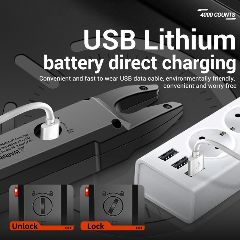 U-formad digital multimeter DC / AC Spänning Strömresistans kondensatortestare