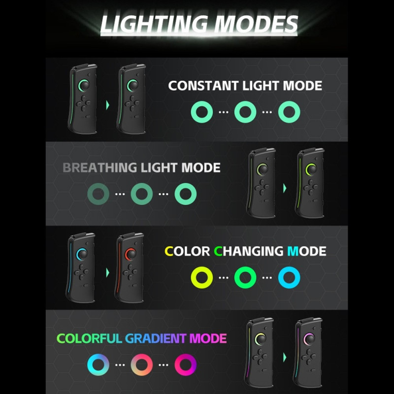 Kompatibel med Nintendo Switch Joy-Con Controller Bluetooth Gamepad - Röd+Blå