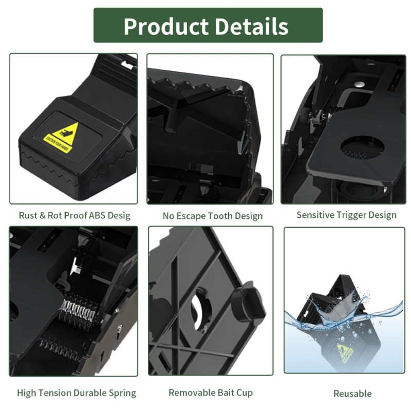 6-pack Reusable Highly Sensitive Mouse Traps