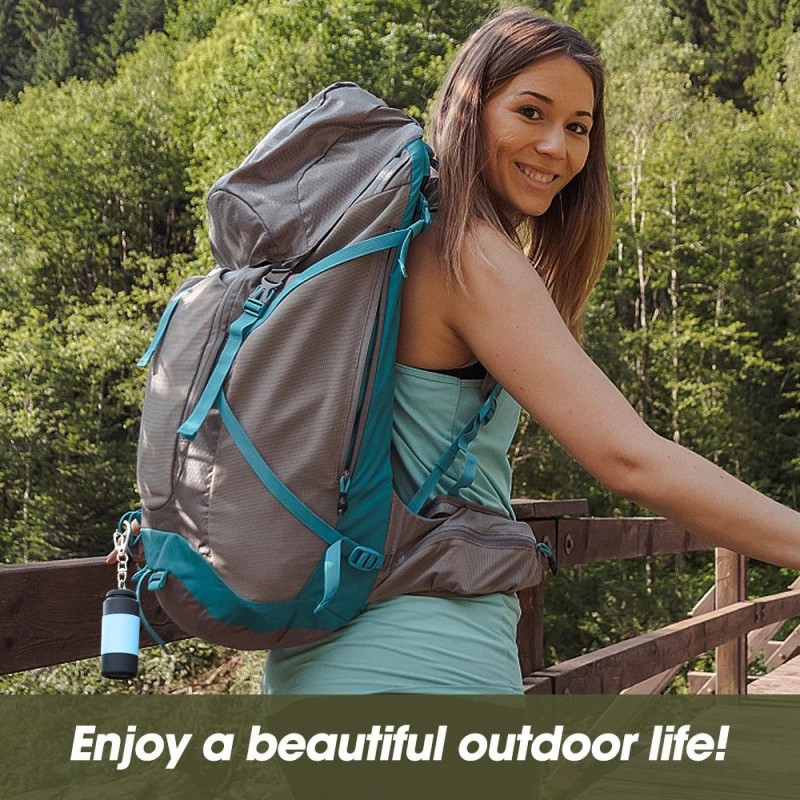 IPX4 Vandtæt Mini Genopladelig LED 25 Lumen lommelygte - Sort