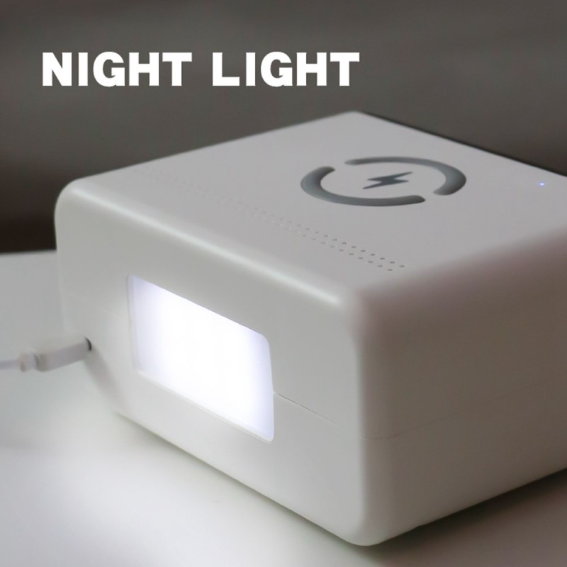 Väckarklocka Nattljus Bluetooth-Högtalare 15W Trådlös Laddning Stor Skärm