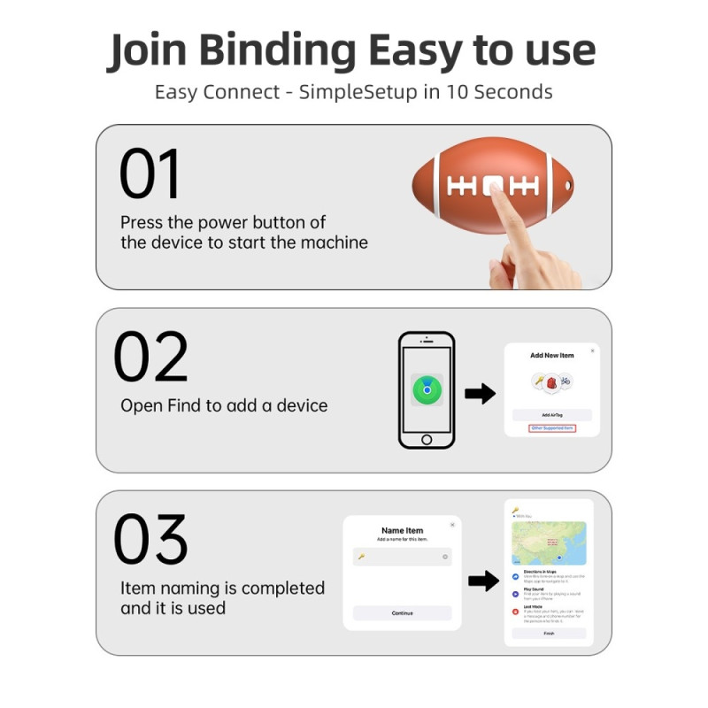 Anti-Lost Mini Global Locator Smart GPS Tracker Fungerer med Find My