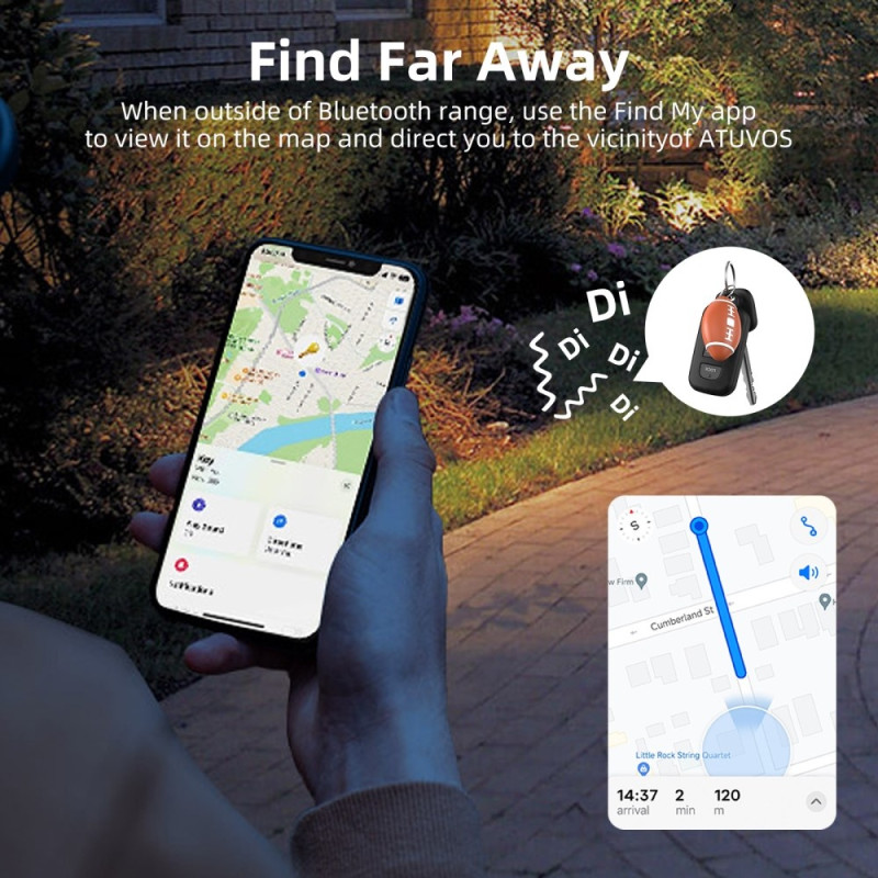 Anti-Lost Mini Global Locator Smart GPS Tracker Fungerer med Find My