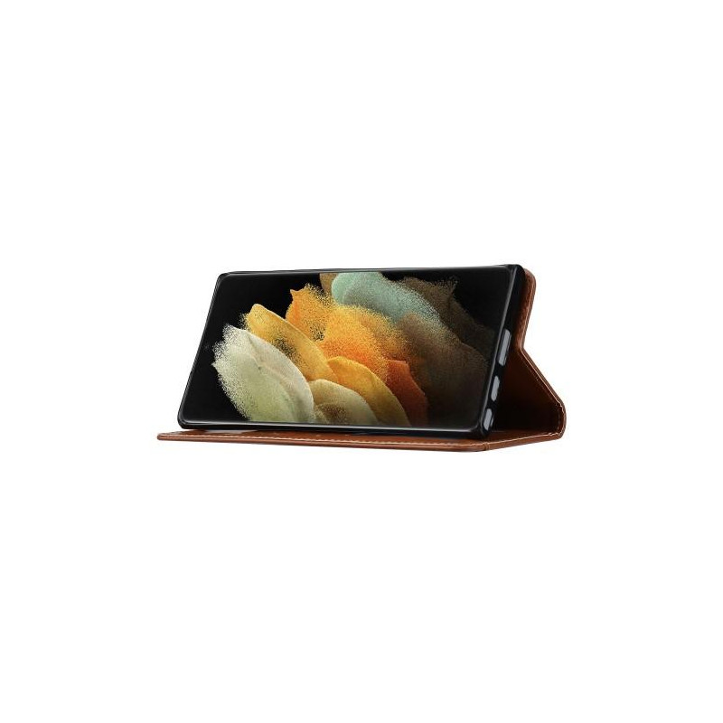 Samsung Galaxy S23 Ultra Wallet Stand Phone Flip Case Cover - Black