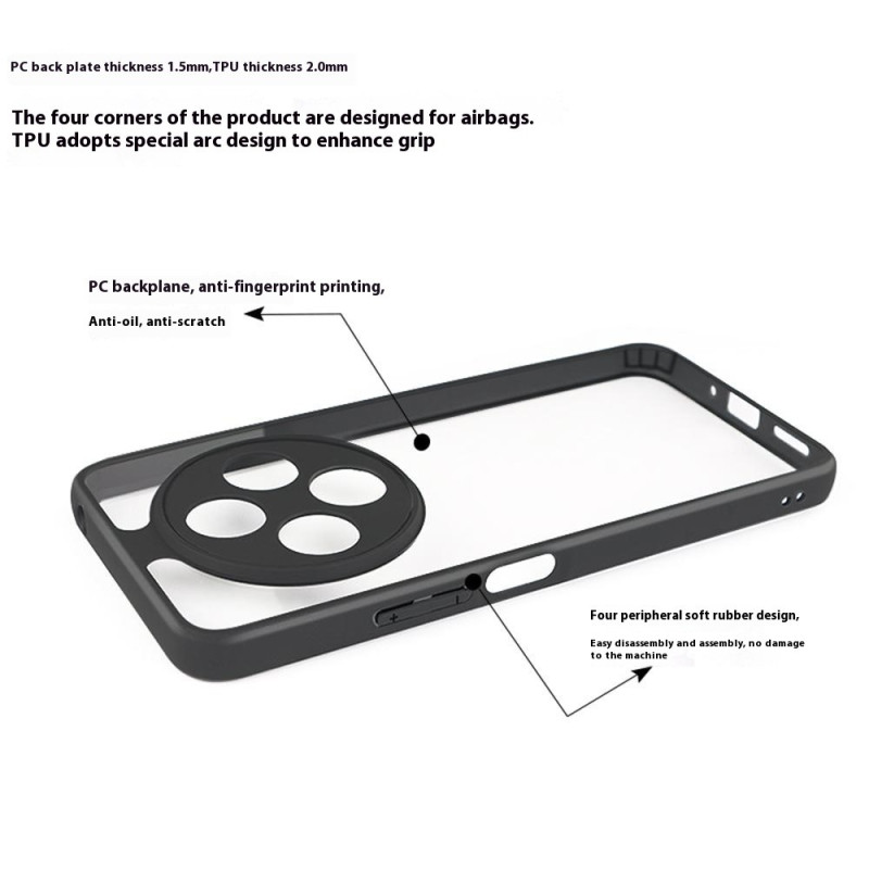 For Xiaomi Redmi 14C 4G Case Shockproof PC+TPU Clear Back Phone Cover