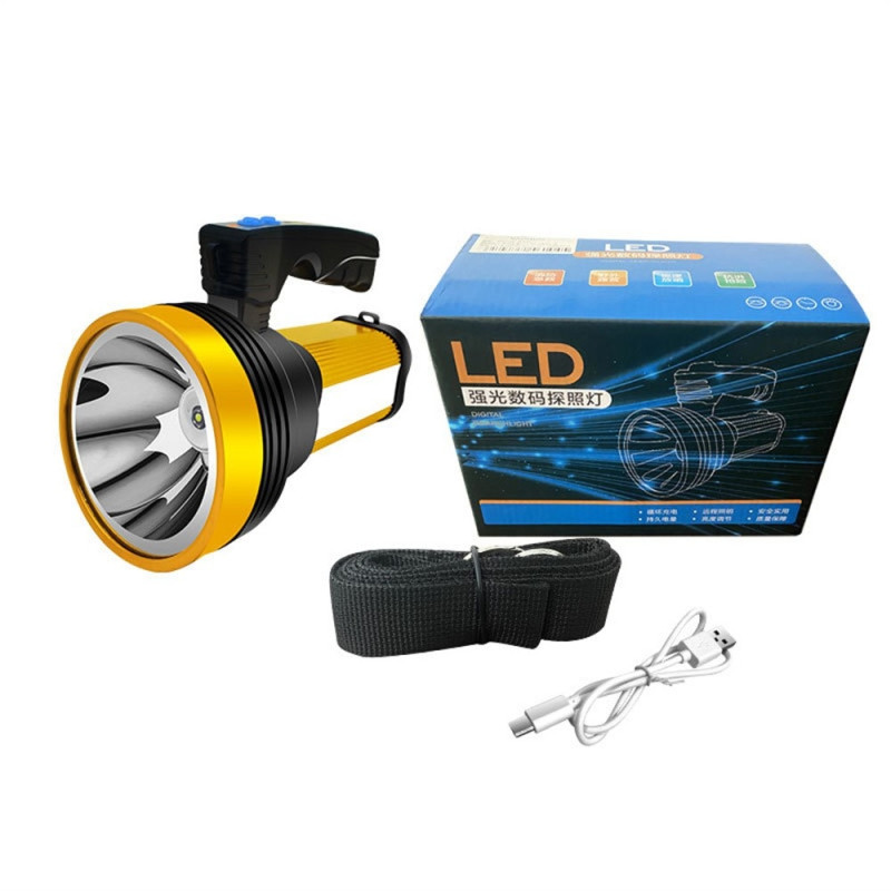 High Power Spotlight Ultra Bright Long Range Emergency LED Flashlight Power Bank