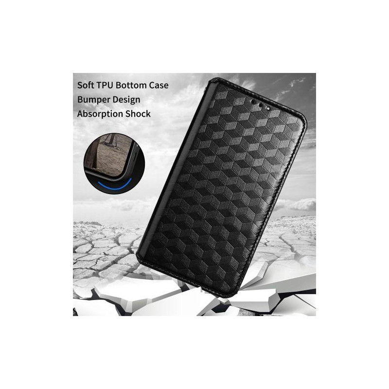 Rhombus Lompakkokotelo Samsung Galaxy S23 Ultra - Musta