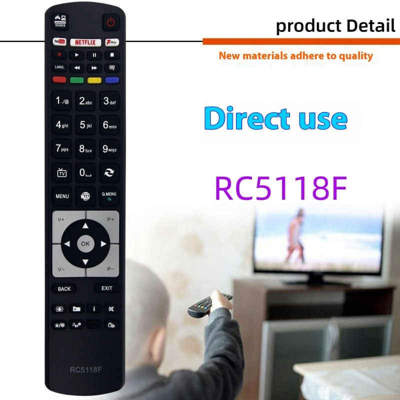 Fjärrkontroll Ersättning för RC5118F För Hitachi TV