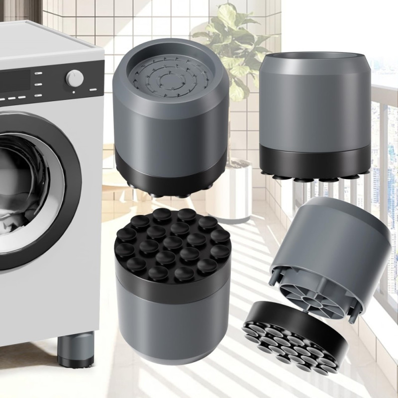 4pcs Dampers For Washing Machine Shock Absorbing Pads Silent Non - Slip Step Pads