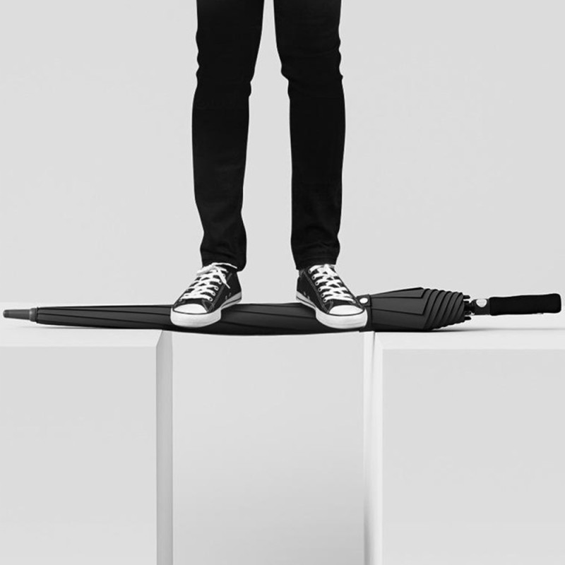 125cm dobbeltlags automatisk paraply Langt håndtag paraply med ærme