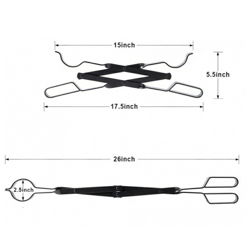 Pihdit Polttopuut Teräspihdit Taitettava Takka Palonkestävä Puupuristin Takka
