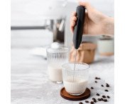 Mjölkskummare Handhållen rostfritt stål elektrisk mixer - Svart