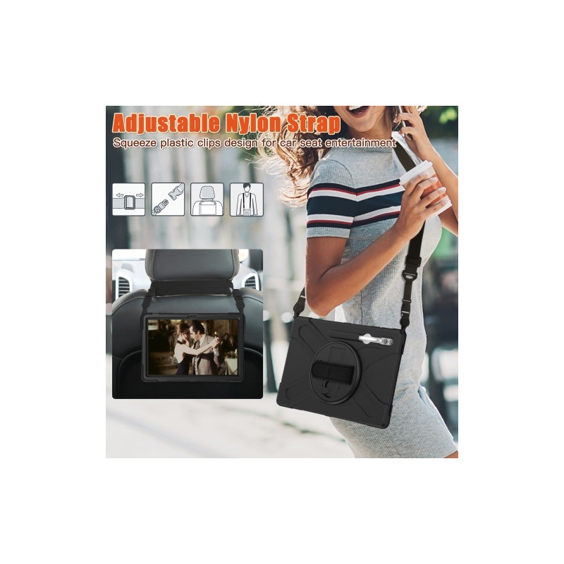 For Samsung Galaxy Tab S10 Ultra / S9 Ultra / S8 Ultra Case Kickstand Tablet Cover with Shoulder Strap