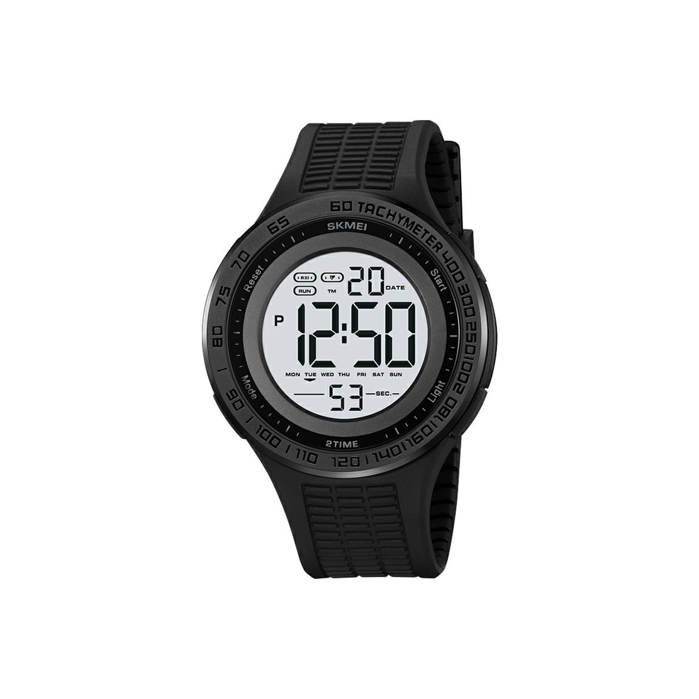 Wristwatch Wristwatch Clock SKMEI Luminous Digital Electronic - Black+White