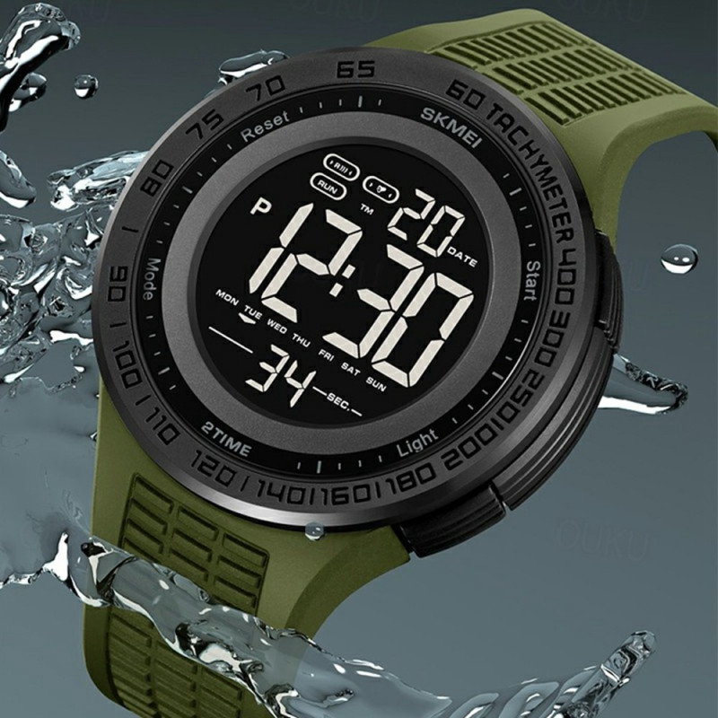 Armbandsklocka Armbandsur Klocka SKMEI Luminous Digital Elektronisk - Svart+Vit