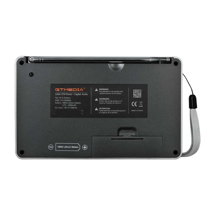 Digital radiomottaker DAB+FM RDS Bluetooth MP3 - spiller REC - opptaker TF - kort